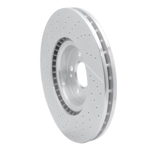 Mercedes-Benz GLA45 AMG Brake Rotor (1) - Front - R1 Concepts - Drilled & Slotted - Silver - `14-`19